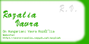 rozalia vavra business card